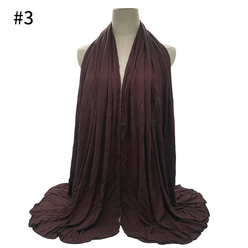 Ramadan Oversized Modal Cotton Jersey Hijabs Women Long Muslim Shawl Scarf Plain Soft Turban Head Wraps Abaya Islamic 180*85Cm
