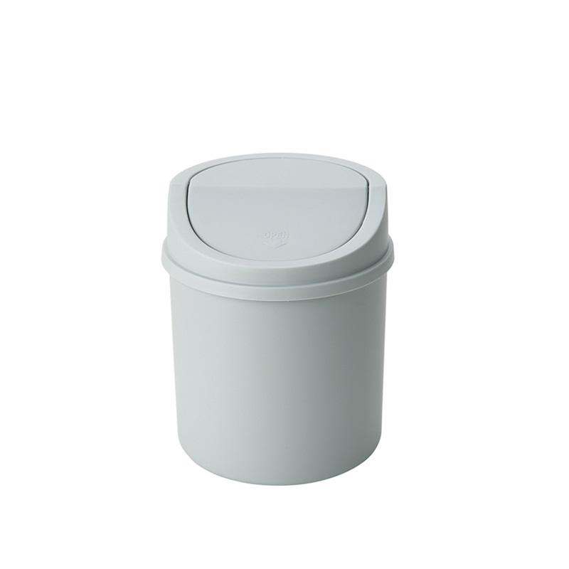 Mini Desktop Trash Can with Swing Lid Home Small Garbage Can with Cover for Bedroom Office Desktop Clean Workspace Storage Box