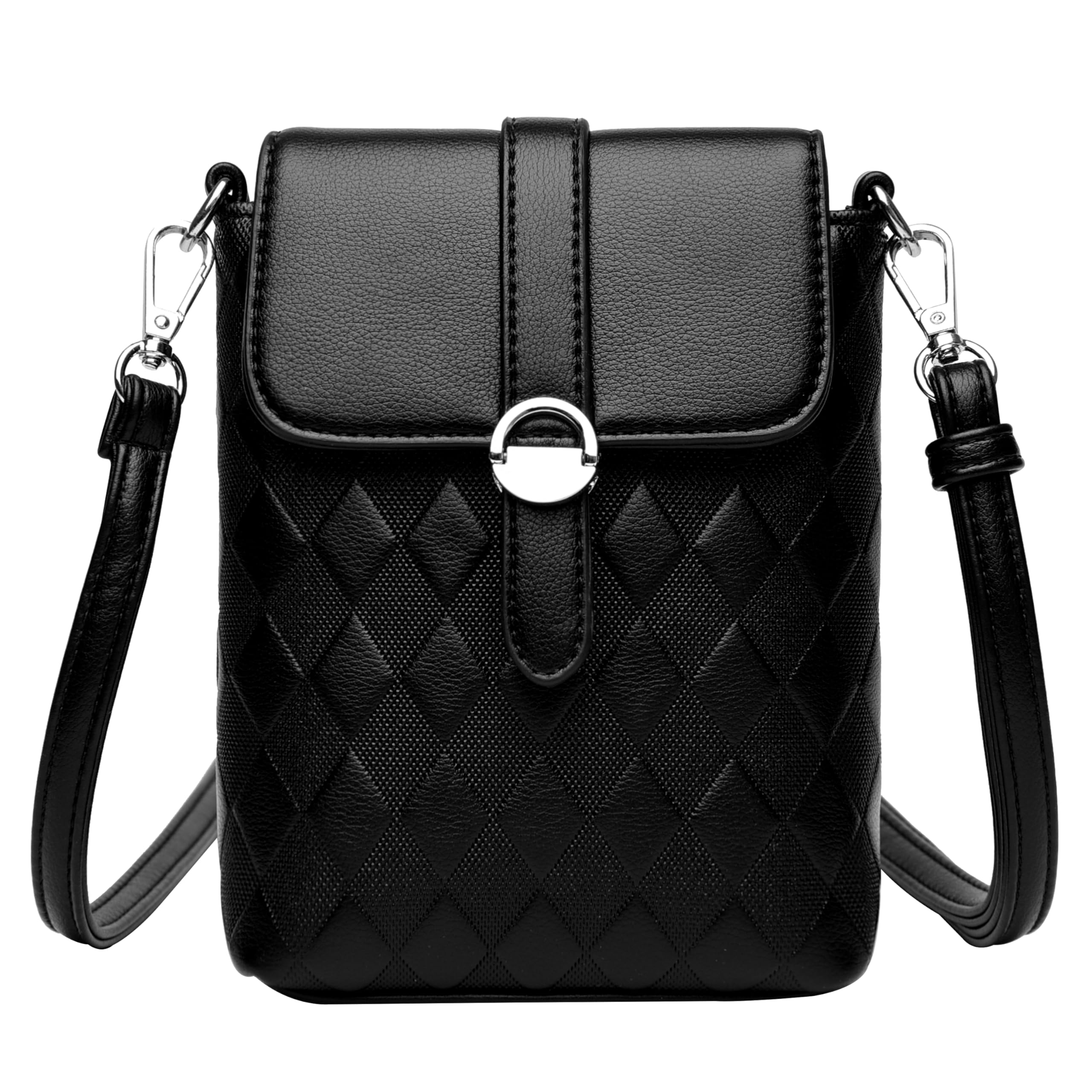 

[FSD·WG] Smartphone Shoulder Bag, Fashionable, Lightweight, Leather-Look, Women s, Small, Portable, Crossbody, Vertical, Diamond Design [Used]