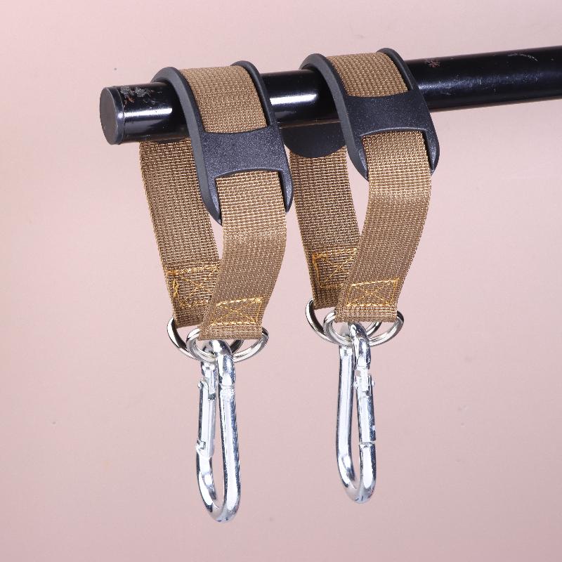 

2Pcs Nylon Sling With Metal Hook Versatile Gym Accessory For Gym Equipment Durable Fitness Equipment Metal Hook Strap кавовий