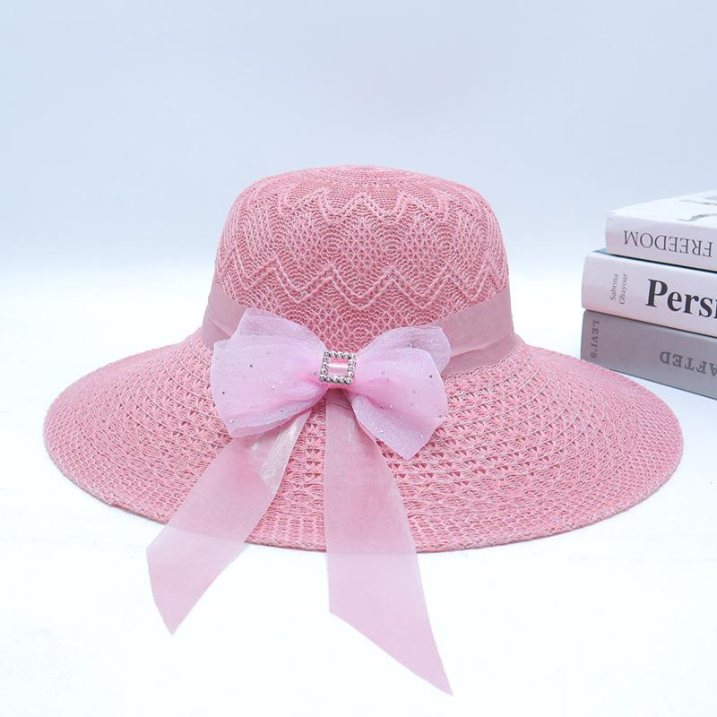 Straw Straw Hat Women's Big Eaves Beach Hat Summer Shading Sun Hat Outdoor Travel Seaside Spring and Autumn Versatile