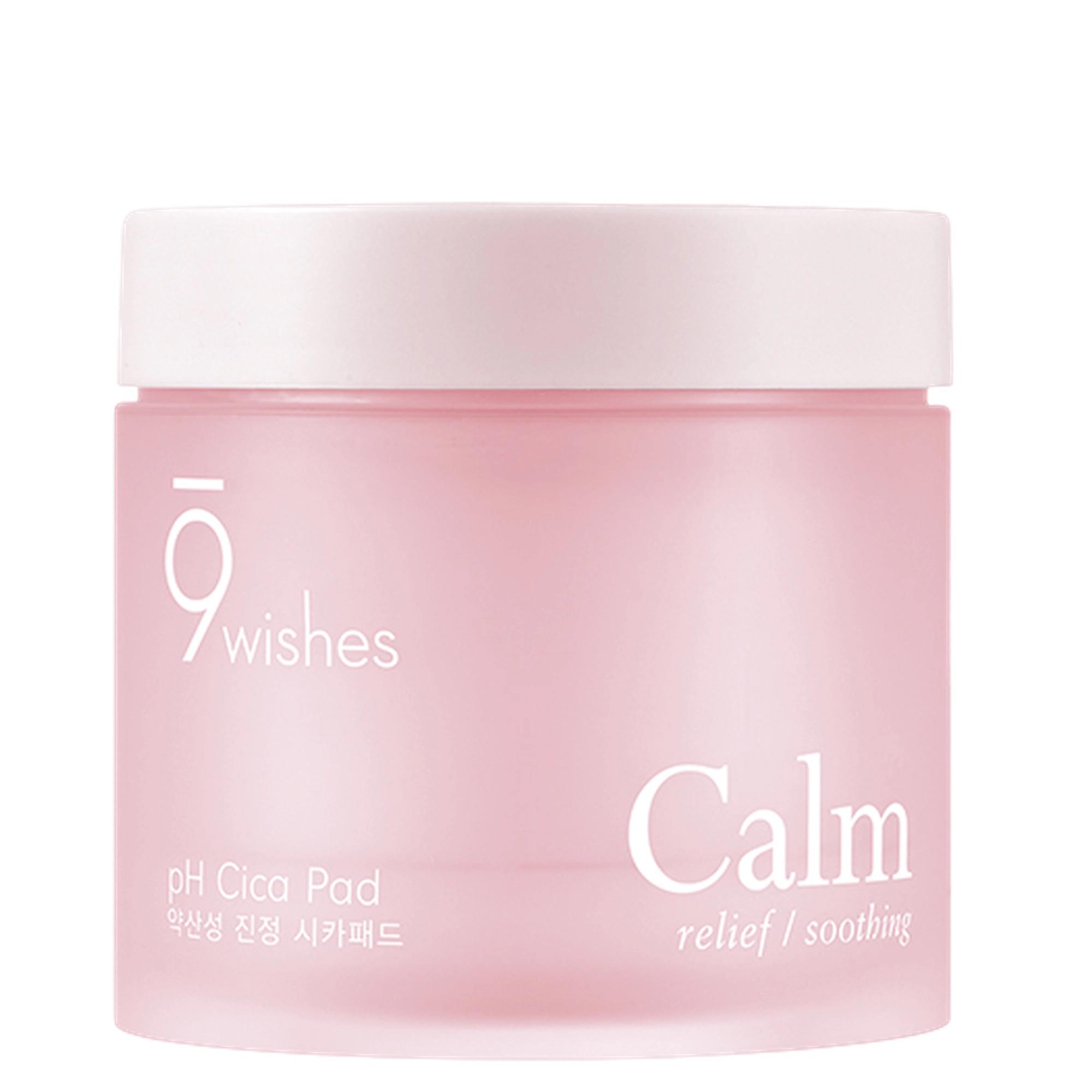 

9WISHES pH Calm Cica Toner Pad 70 шт., успокаивающий, охлаждающий, увлажняющий, корейская косметика, Kbeauty, образец