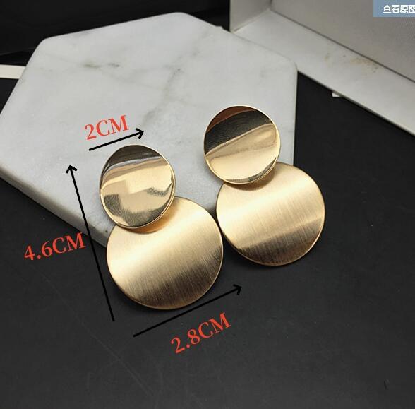 Design Creative Jewelry High Quality Crystal Earrings Round Gold And Silver Earring Wedding Earrings Ladies Brincos De Festa