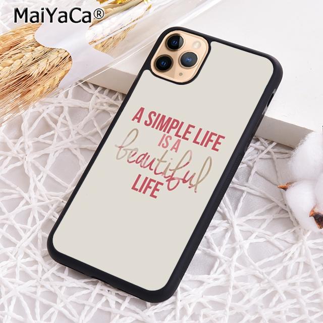 Beautiful Life Inspirational Quote Phone Case For iPhone 17 Air 16 Pro Max 15 14 Plus 12 13 Cover Coque