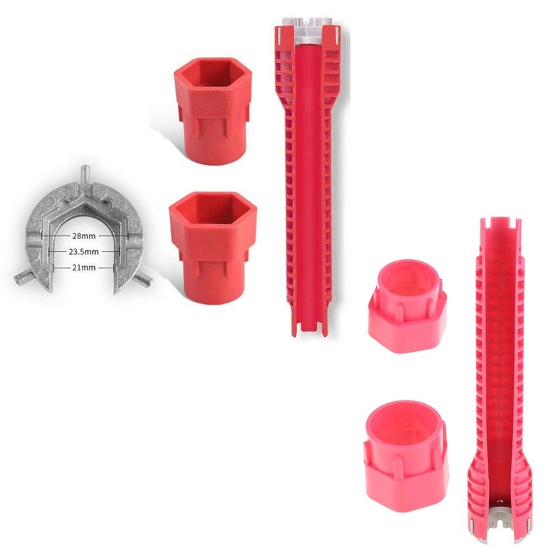 Multifunktionsschlüssel Wasserhahn Spüle Installateur für Zuleitungsmuttern/Absperrventile/Siebkörbe/Zuleitungsmutter/Wasserhahnmuttern