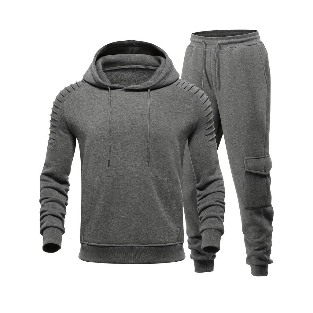 Men's Sweatshirt Suit Men's Solid Color Casual Sports Suit Sweatshirt Suit