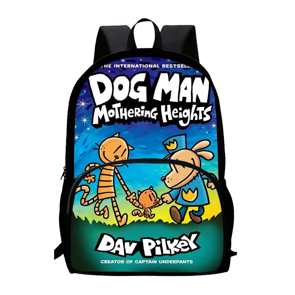 

Childrens Capacity Large Backpack With Cartoon Dog Man Print Design Daily For бежевый