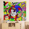 LE CIRCLE NUMÉRIQUE INCROYABLE Dessin Animé Tapisserie Colorée Accrochage Mural Hippie Fleur Tapis Muraux Décor de Dortoir Art Mural Décor