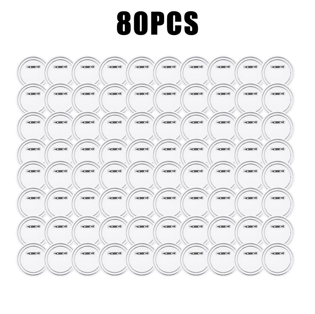 Acrylic Circle Badge Making Kit Pin Button Backs Craft Supplies Round Name Tag Blanks DIY Crafting Materials