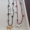Minar Cute Smooth Surface Matte Color Cartoon Horse Multicolor Beads Pendant Necklaces for Women Adjusting Rope Sweater Chain