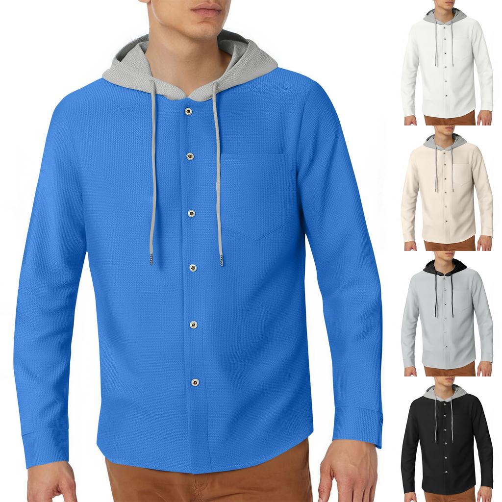 Men's Zipper Hooded Sports And Casual Loose Jacket