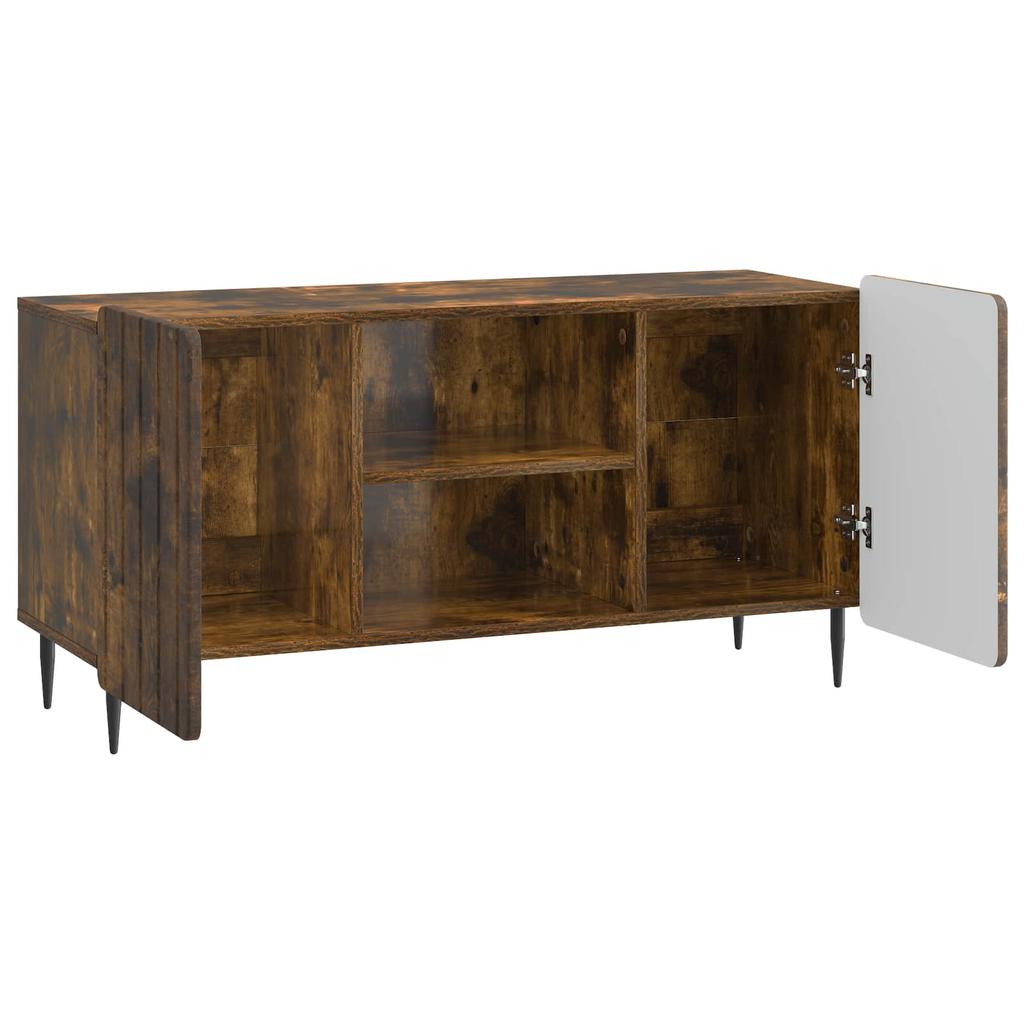 TV Stand Smoked Oak 102 x 34.5 x 52 cm Particleboard