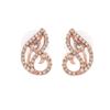 Luxury Estele Designer Rose Gold Plated CZ Peacock Stud Earrings for Women