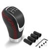 Universal 5 Speed Gear Shift Knob Shifter Lever Handle Stick PU Leather Auto Accessories For All Manual
