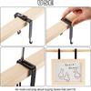 4Pcs Flexible Partition Hanger Iron Cubicle Wall Hooks Multifunctional Adjustable Cubicle Hook  Hats