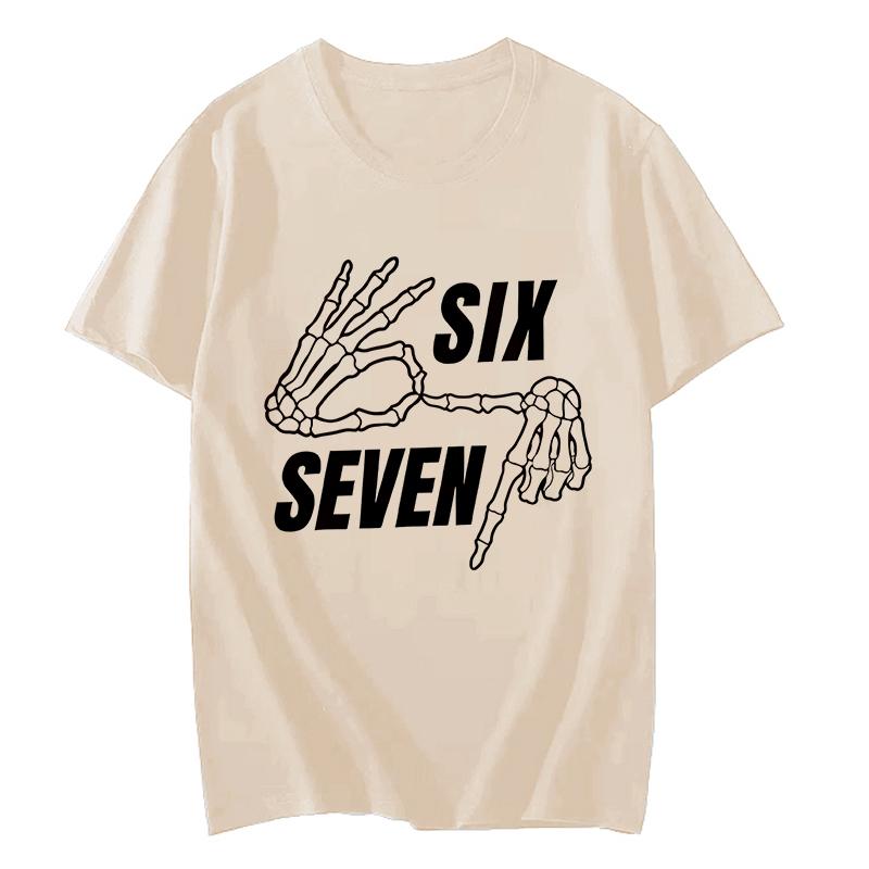 Funny Six Seven 67 Brainrot Print Fashion T Shirt Unisex Women Fashion Gaming Meme TShirt Y2k Casual Short Sleeve Tee Tops Clothes