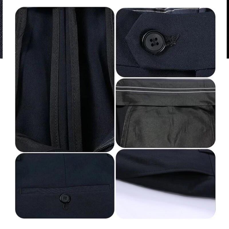 ROMON Men's Easy-Care Anti-Wrinkle Straight-Leg Trousers