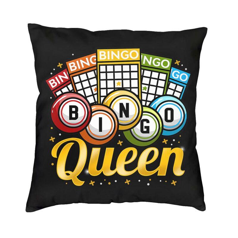 Bingo Queen Bingo Player Paper Game Nordic Pillow Cover Bedroom Decoration Chair Cushion 30cmx30cm