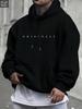Sudadera con capucha informal holgada para hombre Otoño/Invierno, Estampada con "ORIGINALS", Adecuada para Actividades Diarias al Aire Libre
