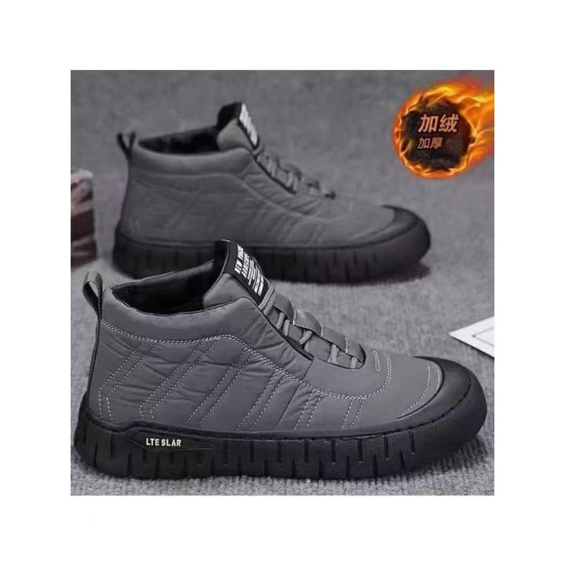 

Высокие бархатные мужские туфли зима новые для улицы досуга теплые хлопковые кожаные туфли водонепроницаемые и морозостойкие рабочие средства защиты труда зимние ботинки 45