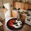 Fox  Round Area Rug,Carpet Rug for Living Room Bedroom Sofa Playroom Decor,Non-slip Floor Mat
