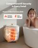 25L Towel Warmer Bucket with LED Screen Bottom Heating Columns Timer White