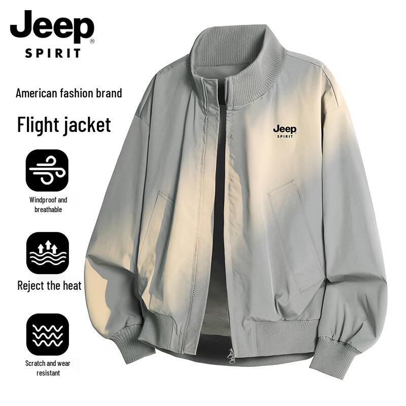 JEEP SPIRIT Men s Loose Fit Casual Bomber Jacket M