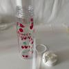 750Ml White Water Bottle Full Printed Cartoon Strawberry Bow Flower Fade Resistant Leakproof Reusable Stylish Cup For Sports