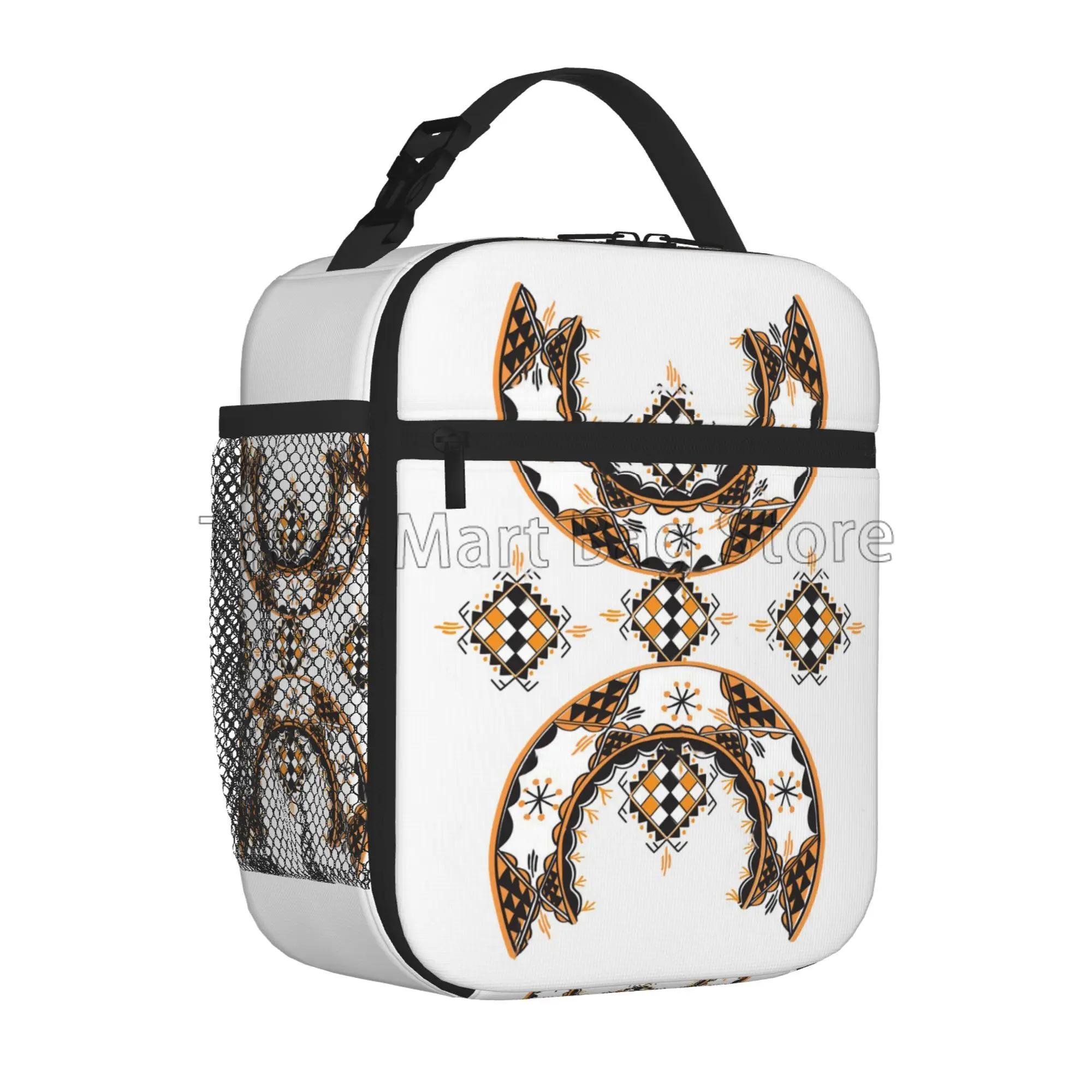 

Kabyle Amazigh Flag Print Insulated Lunch Bag Waterproof Leakproof Bento Tote for Adults Boys Girls Reusable Thermal Lunch Box 26x21x11CM небесно-голубой