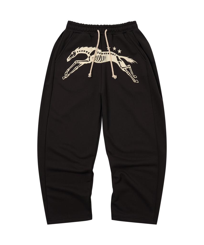 AMOU Bone Horse Sweat Pants Black