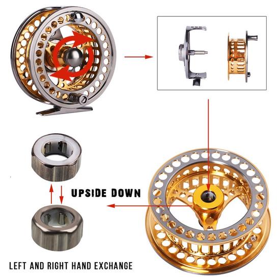 Fly Fishing Reel Aluminum Die Full Metal Casting CNC Fly Fishing Wheel 5/6 7/8