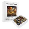 Fox In A Cup Wooden Puzzle Irregular Small Animal Pieces Flat Wooden Puzzle