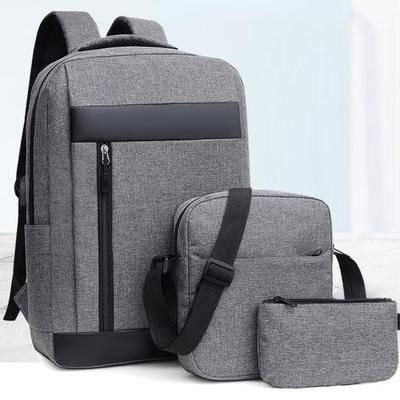 Backpack Three Piece Set High Capacity Backpack USB Charging Business Computer Bag Leisure Book Bag