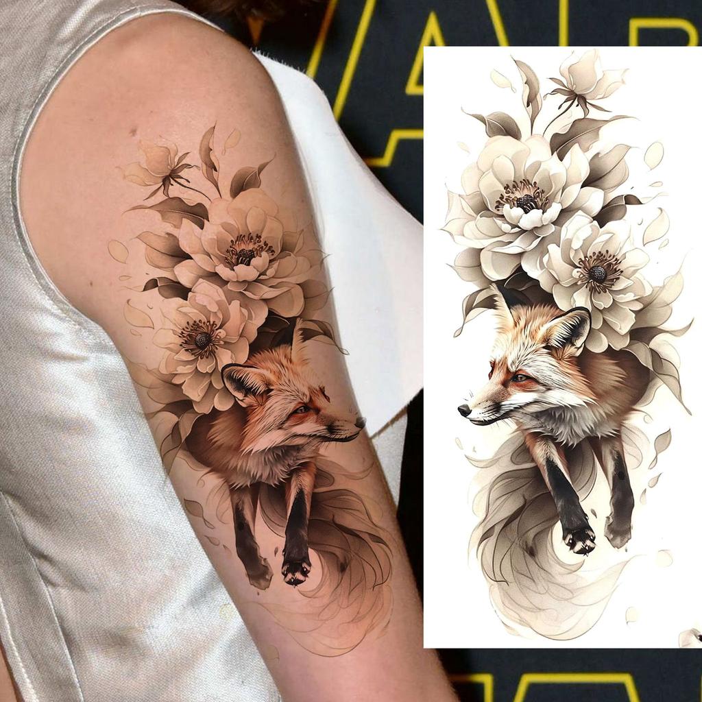 1 Sheet Phoenix Watercolor Temporary Tattoos For Women Girls Fake Covers Up Water Transfer Tattoo Sticker Adults Arm Waist Thigh