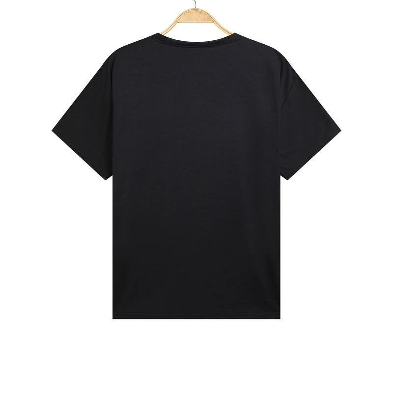 Men's Summer 100 Cotton Fashionable Casual Sports Loose Large Cartoon Teddy Bear Pattern Printed Round Neck Short Sleeve T-shirt