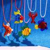 Ocean Series Pendant Necklace Adjustable Chain Necklace Fish Pendant Necklace Rope Necklace Charm Necklace for Women