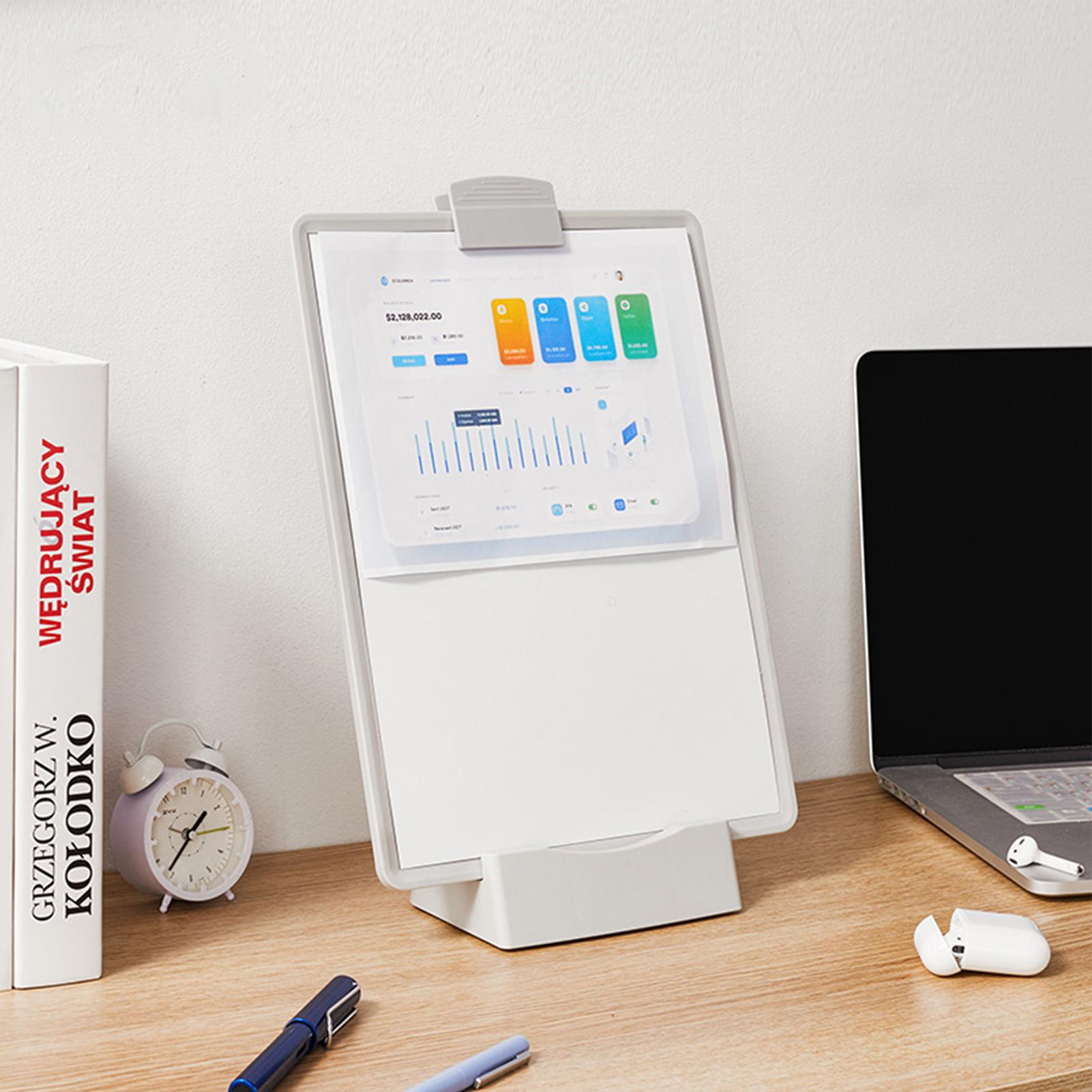 

JIELISI Book Stand Holder Portable Multifunctional Magnetic White Board Paper Clipboard Bookstand Reading with Pen белый