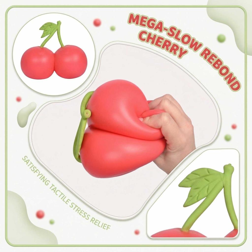 Red Fruit Shaped Stress Relief Toy, Fun -Out Bead