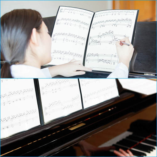 ING STYLE Writable Sheet Music File Cover A4 for Piano Lessons and Composition