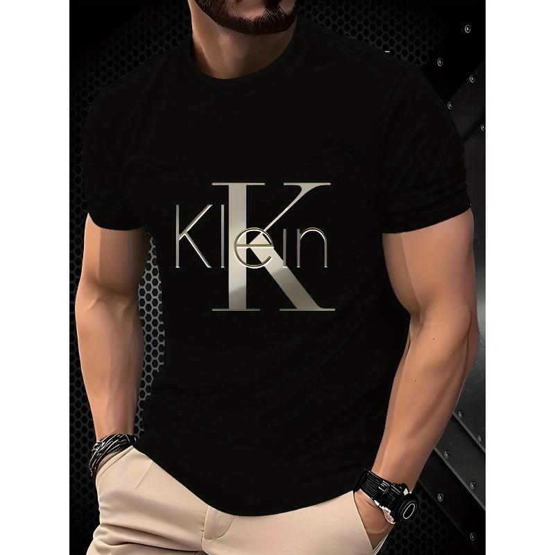 Europäische Größen 2025 Herren Freizeit Trendig Bedrucktes Kurzarm Bequemes Oberteil