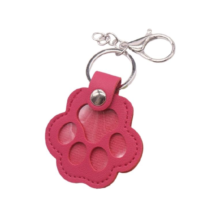 PU Leather Pet Hair Memorial Keychain Space Saving Hair Preservation Multifunctional Designs Portable Accessory