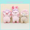 Adorable Pink Bunny Plush Keychain Cute 4-inch Soft Stuffed Animal Toy For Kids