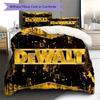 Dewalt Tool Pattern Bedding Quilt Set Quilt Cover Pillowcase Home Decoration Gift (1 * duvet cover + 2 * pillowcase, without core)
