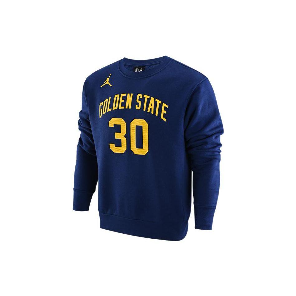 Jordan NBA Letter Number Print Crewneck Fleece Sports Sweatshirt Men sweatshirt Dark-Blue FB5365-421 XXXL