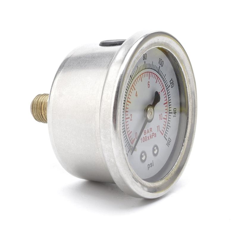Universal Engine Monitoring Fuel Pressure Gauge 0-160Psi With 1/8 NPT Thread For Auto Truck Engine Oil Monitoring System