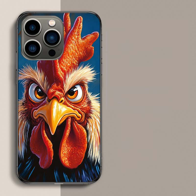 Cool Rooster Making Money Phone Case For Iphone 17 Air 15 Pro 14 Plus 16 Pro Max 17E 16E 12 13 Mini 11 Cover Cute Fundas