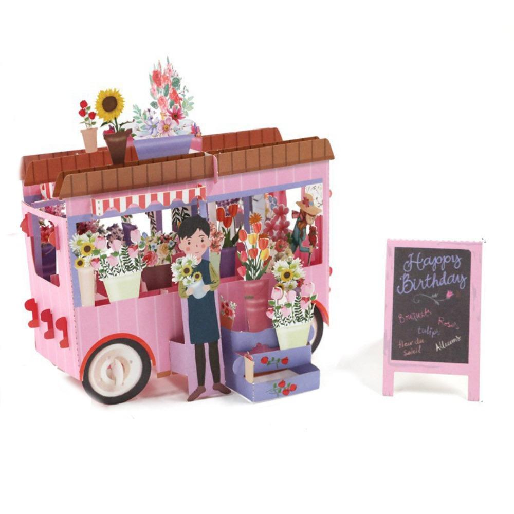 3D Design 3D Pop Up Card Paper Greeting Card Creative Love Postcard Birthday