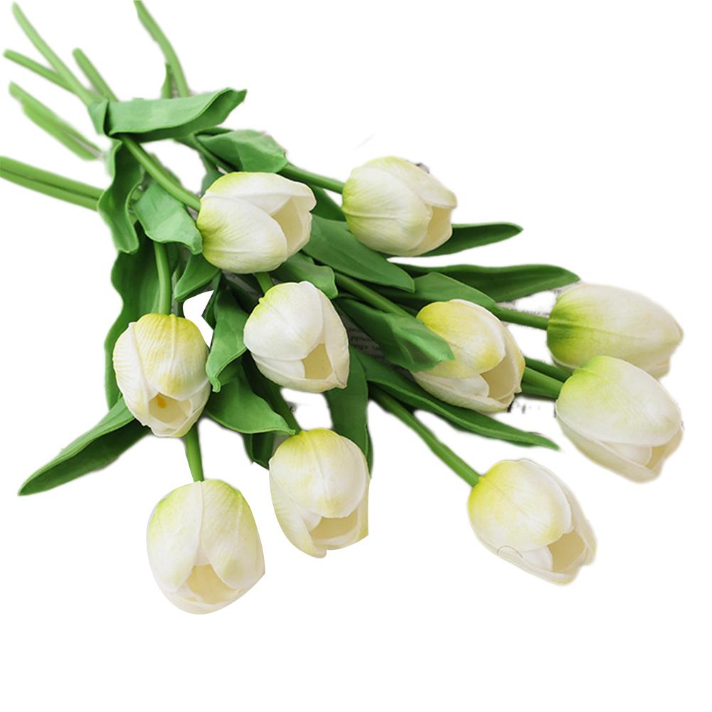 10PCS Tulipas Flores Artificiais Tulipa Artificial Pacote