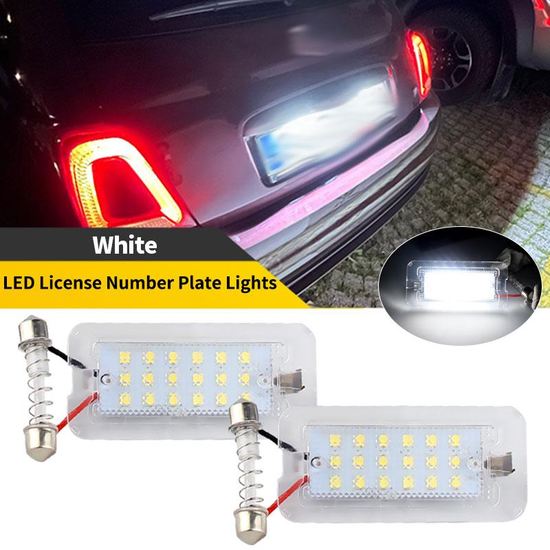 2 Stück OEM-Nr. 51800482 Für Fiat 500 500C Abarth 2007 2008 2009 2010 2012 2013-2016 Weiß 12V LED Kennzeichenbeleuchtung Lampe