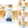 Countryside Style Shoulder Strap Skirt Plush Rabbit Vinyl Doll Pendant Kid Toy For Girls Birthday Gift